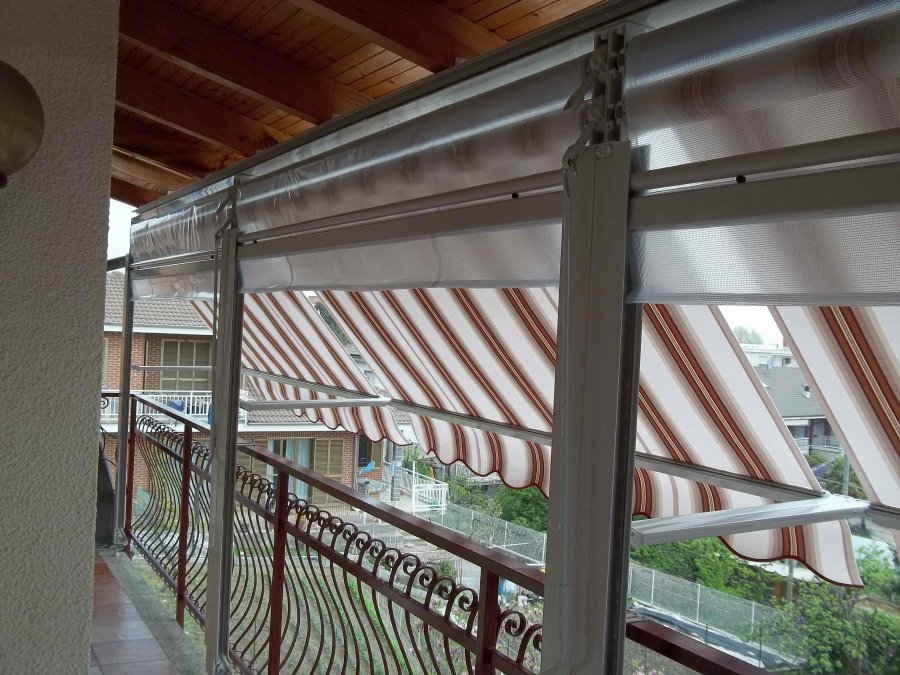 Tenda veranda doppio rullo estate inverno ermetica da 800 for Baldeschi tende da sole e tende da interni a torino